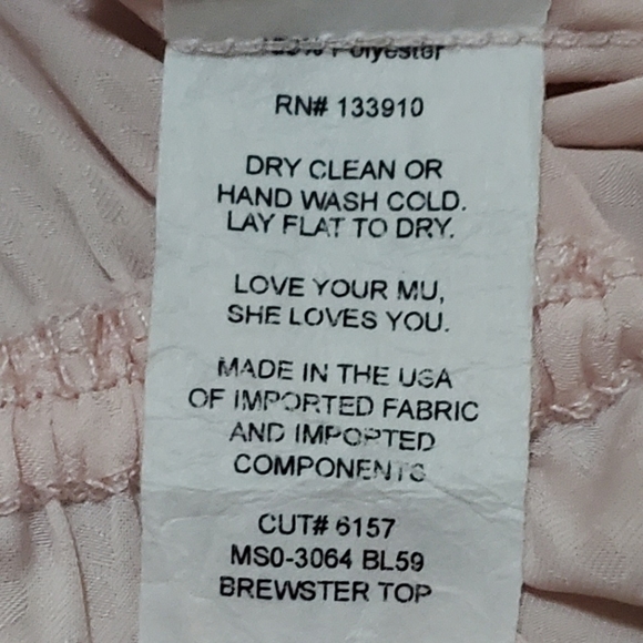 Show Me Your MuMu Brewster Ruffle Surplice Blouse Pink Speckle Dots XS - Picture 8 of 9